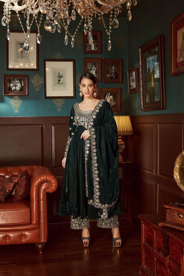 Party Wear Look Designer Gown And Bottom With Dupatta