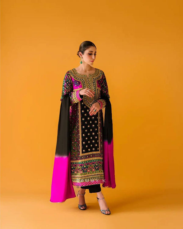 Party Wear Designer Look Top And Bottom With Dupatta