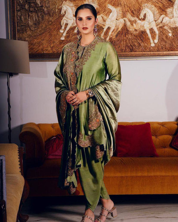Party Wear Look Designer Top And Bottom With Dupatta