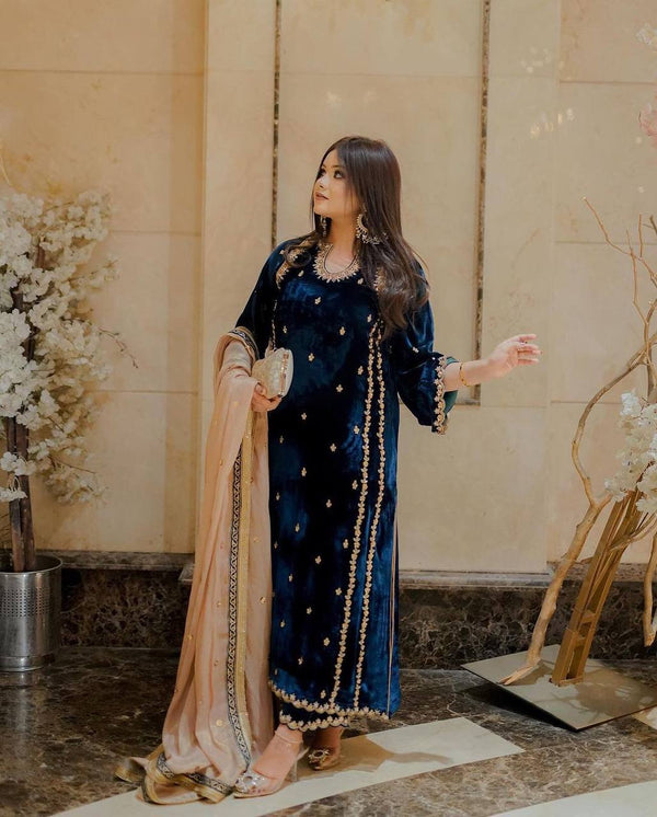 Party Wear Look Designer Top And Bottom With Dupatta