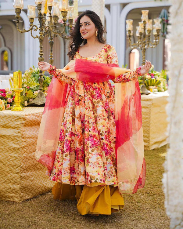 Party Wear Look Top And Bottom With Dupatta