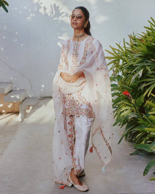 Party Wear Look Designer Top And Bottom With Dupatta