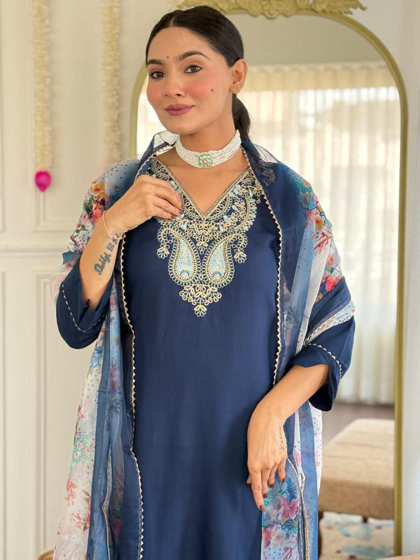 Party Wear Look Beautiful Top And Bottom With Dupatta