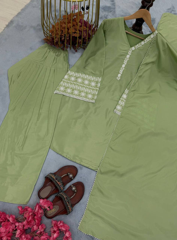 Designer Party Wear Look Top With Plazzo And Dupatta