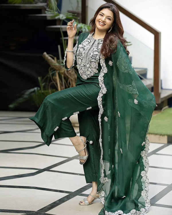 Party Wear Look Beautiful Top And Bottom With Dupatta