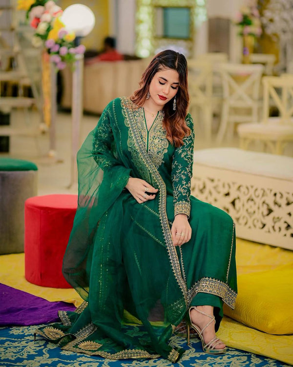 Party Wear Look Designer Top And Bottom With Dupatta