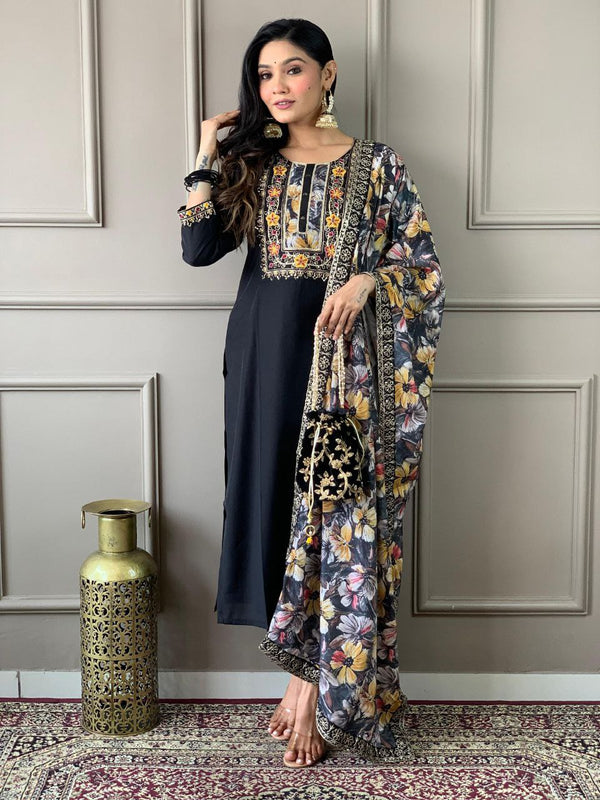 Party Wear Look Beautiful Top And Bottom With Dupatta