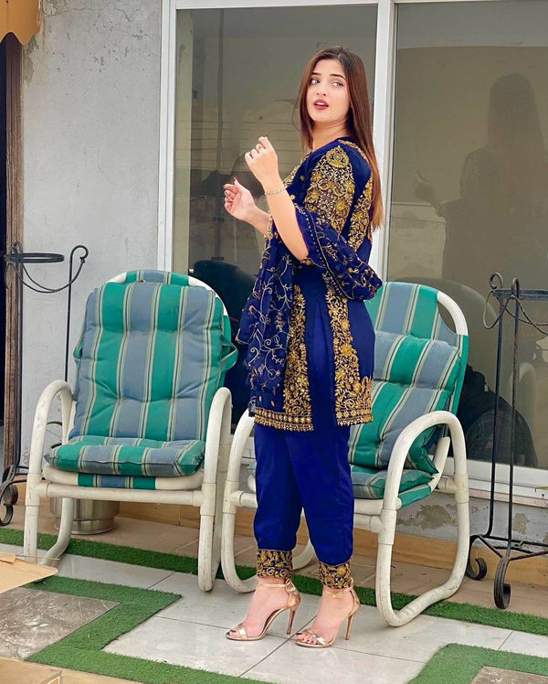 Party Wear Look Designer Top And Bottom With Dupatta