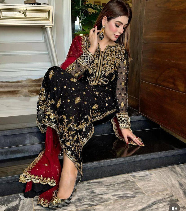 Party Wear Look Designer Top And Bottom