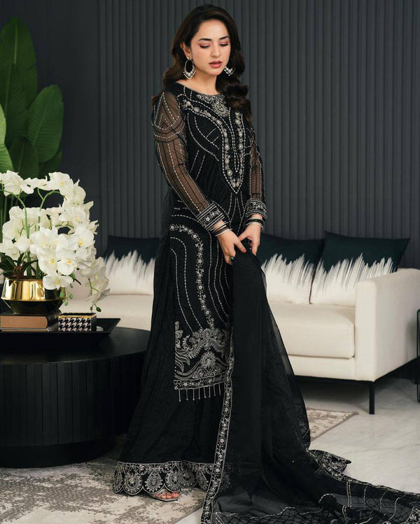 Party Wear Look Designer Top And Bottom With Dupatta