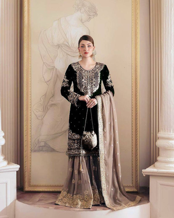 Party Wear Look Designer Top And Bottom With Dupatta