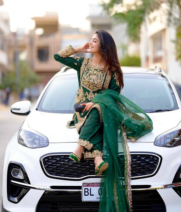 Party Wear Look Designer Top And Bottom With Dupatta