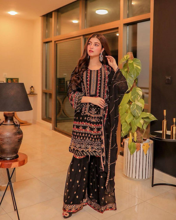 Party Wear Designer Top And Bottom With Dupatta