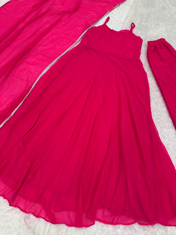 Party Wear Beautiful Gown Pent And Dupatta