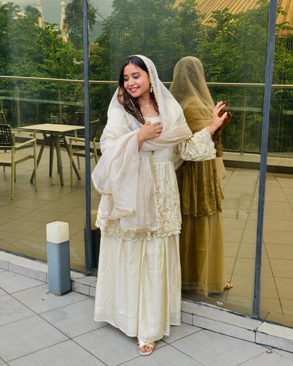 Party Wear Look Designer Top And Bottom With Dupatta