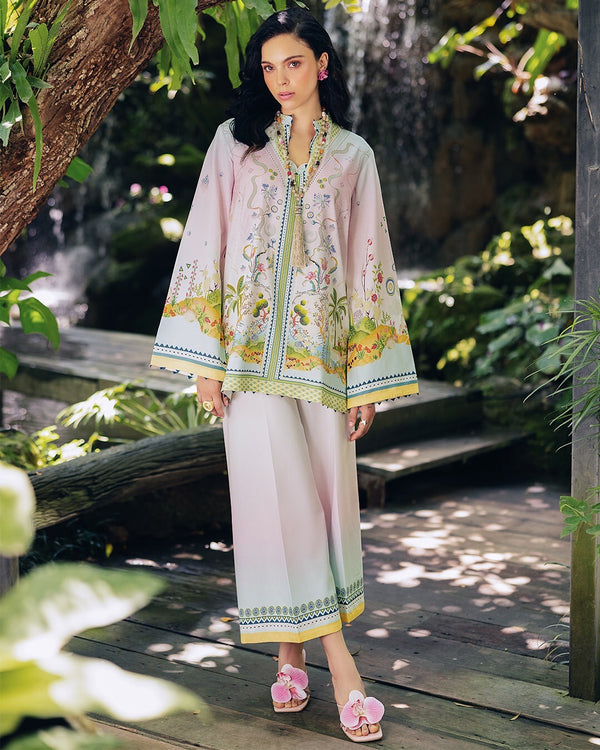 Designer Party Wear  Co-ords Set  With Digital Print
