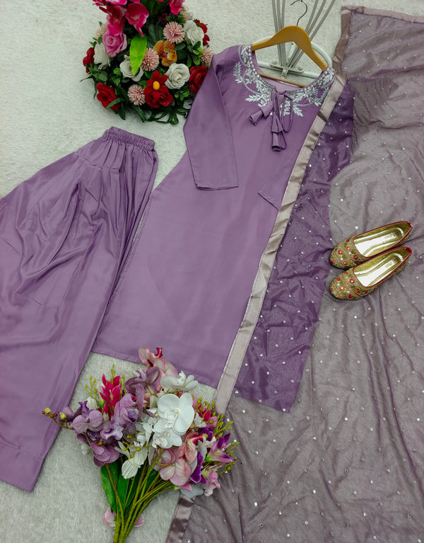 Party Wear Beautiful Top Bottom And Fancy Dupatta