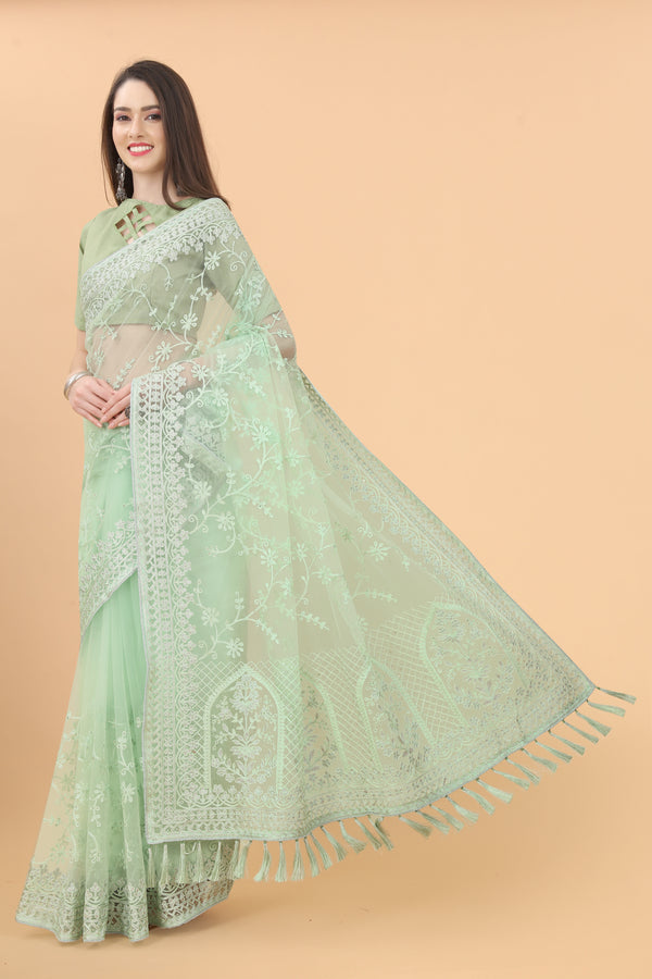 Party Wear Designer Saree With Diamond Work